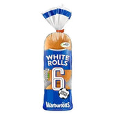 Warburtons 6 White Rolls  Adomoo
